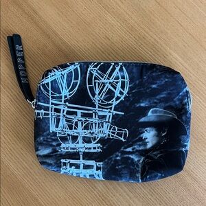 Graphic Travel Pouch Black White Cosmetic Bag